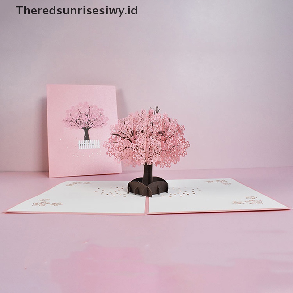 # Kado Mom &amp; PAPA DIY # Popup cherry blossom 3D Greeg Card Ulang Tahun Mother's Day Wedding Anniversary~