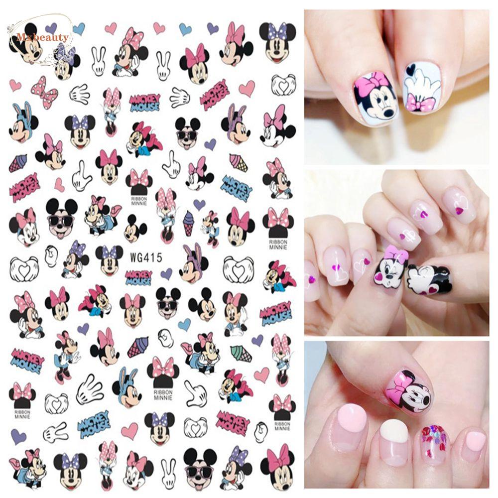 Mxbeauty Stiker Kuku Motif Mickey / Minnie Mouse Untuk Dekorasi Nail Art