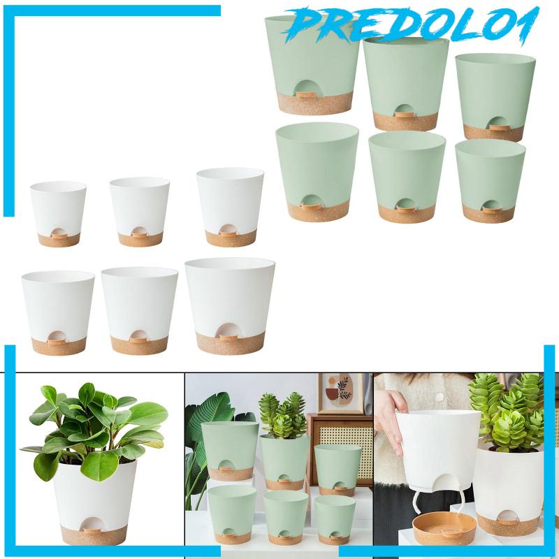 [Predolo1] 6buah Planter Self Watering Dengan Lubang Drainase Pembibitan