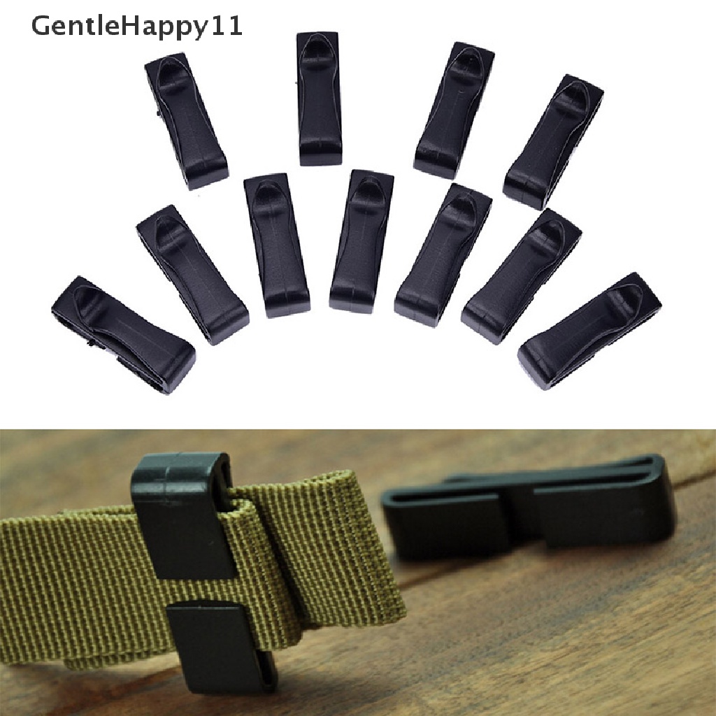 Gentlehappy 20/25MM molle Gesper Tali Sabuk end clip adjust keeper tactical Ransel camping id