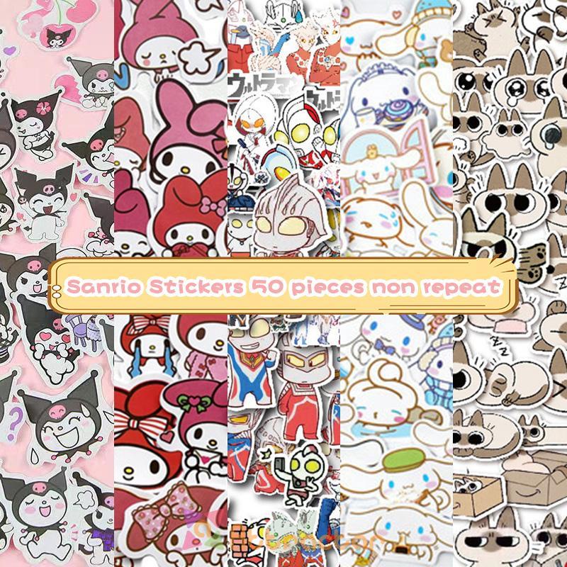 

✨In Stock Kuromi Melody Cute Cinnamoroll Scrapbook Stiker Dekorasi Ponsel-AT