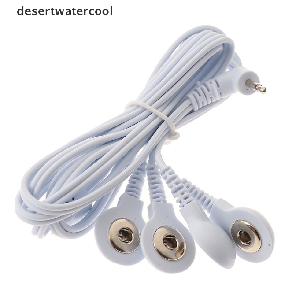 Deid 1pc Bantalan Elektroda 4 Arah Puluhan Unit Lead Wires Cables Sambungan Alat Pijat Martijn