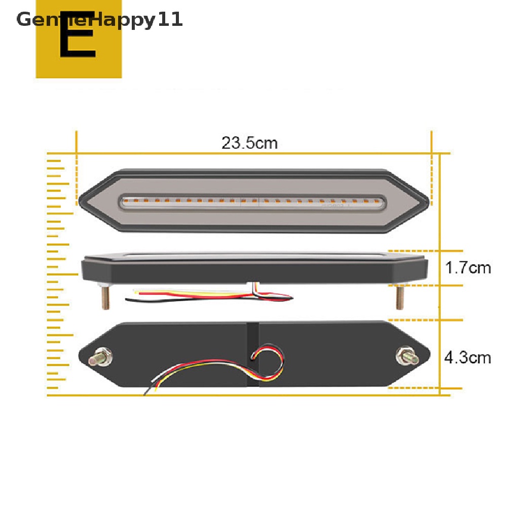 Gentlehappy 100lampu LED Mobil Truk Mengalir Stop Rem Sein Mundur Belakang Ekor Strip Light id