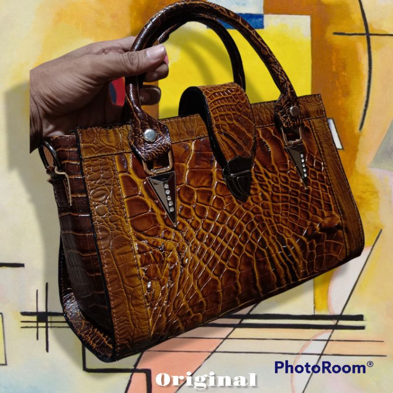 Tas Branded wanita original kulit croco