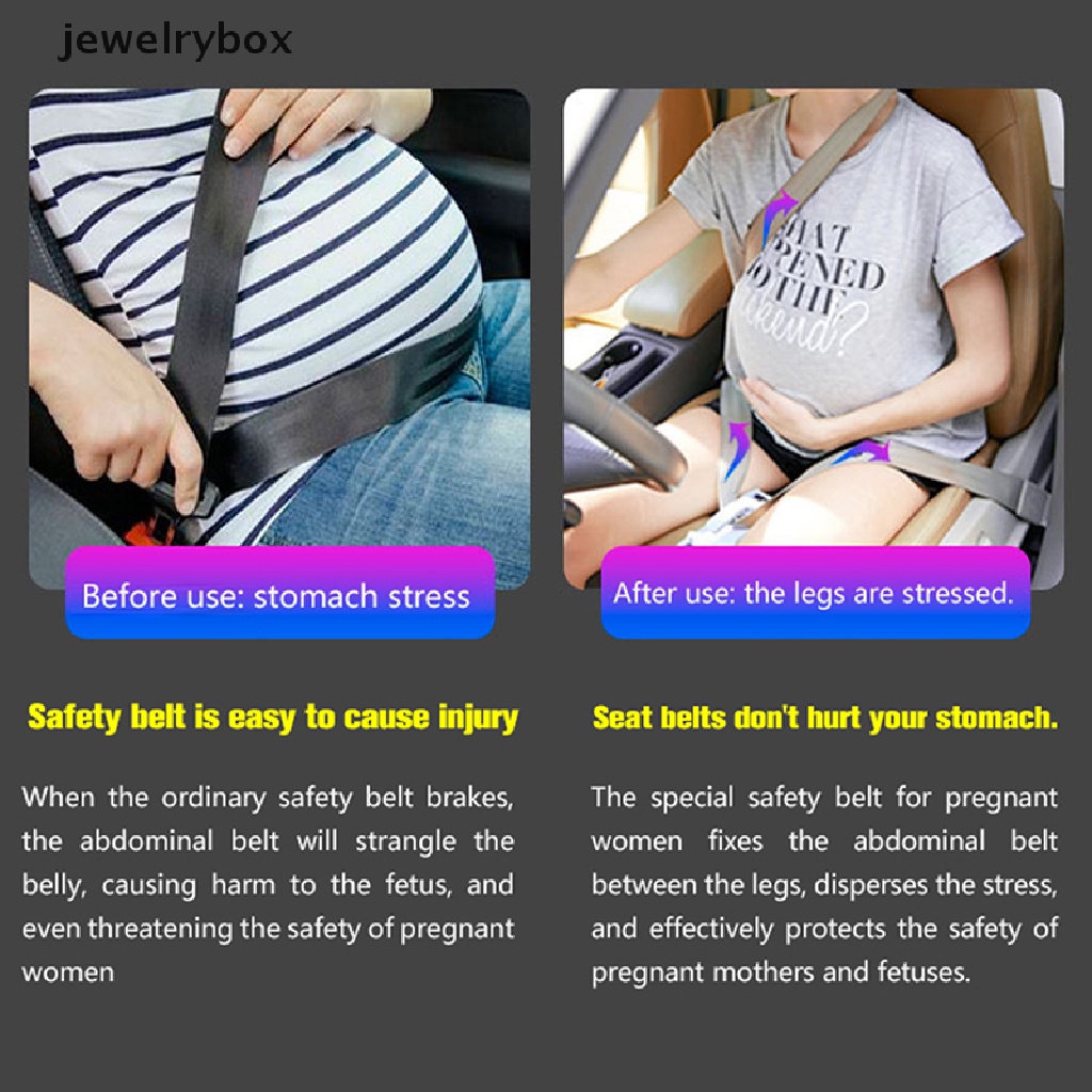 [jewelrybox] Sabuk Pengaman Mobil Hamil Adjuster Protect Unborn Baby Comfort Safety Adjuster Extender Kit Aksesoris Otomotif Mengemudi Sabuk Aman Butik