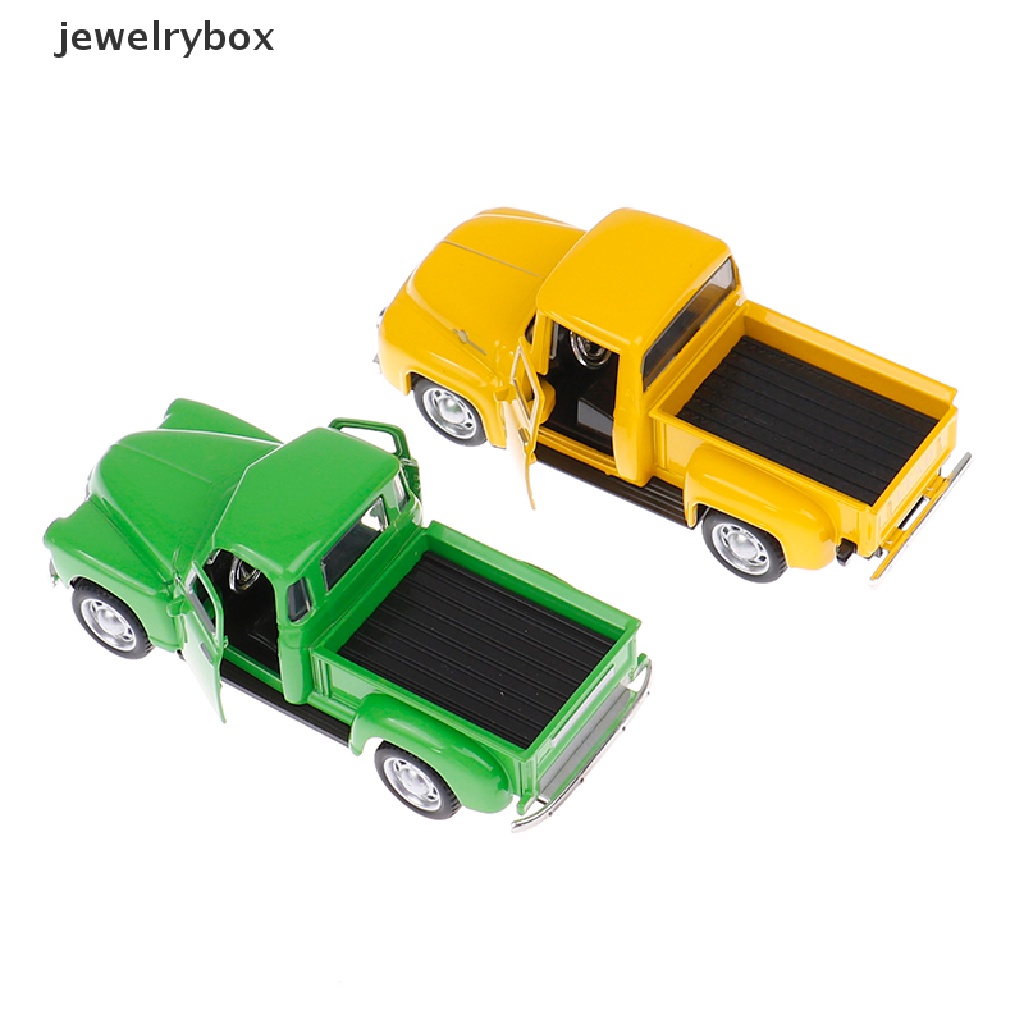 [jewelrybox] 1: 32 Klasik Rustic Vintage Alloy Pickup Truck Vintage Pull-Back Model Mobil Mainan Butik