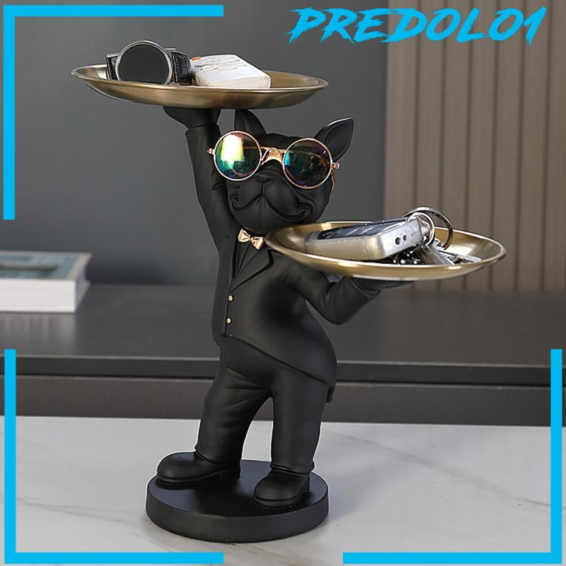 [Predolo1] Nampan Penyimpanan Meja Anjing Tempat Permen Resin Patung Hewan Wadah Serba Serbi