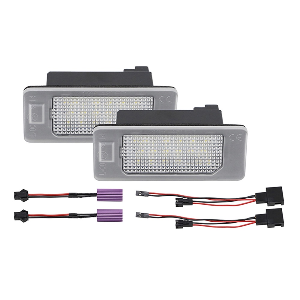 2pcs Lampu Plat Nomor Plat LED Putih Lampu Untuk AUDI A1 A3 A4/B8 A5/S5 A6/S6 A7 Q5 TT TTS RS5 TTRS Untuk VW Passat