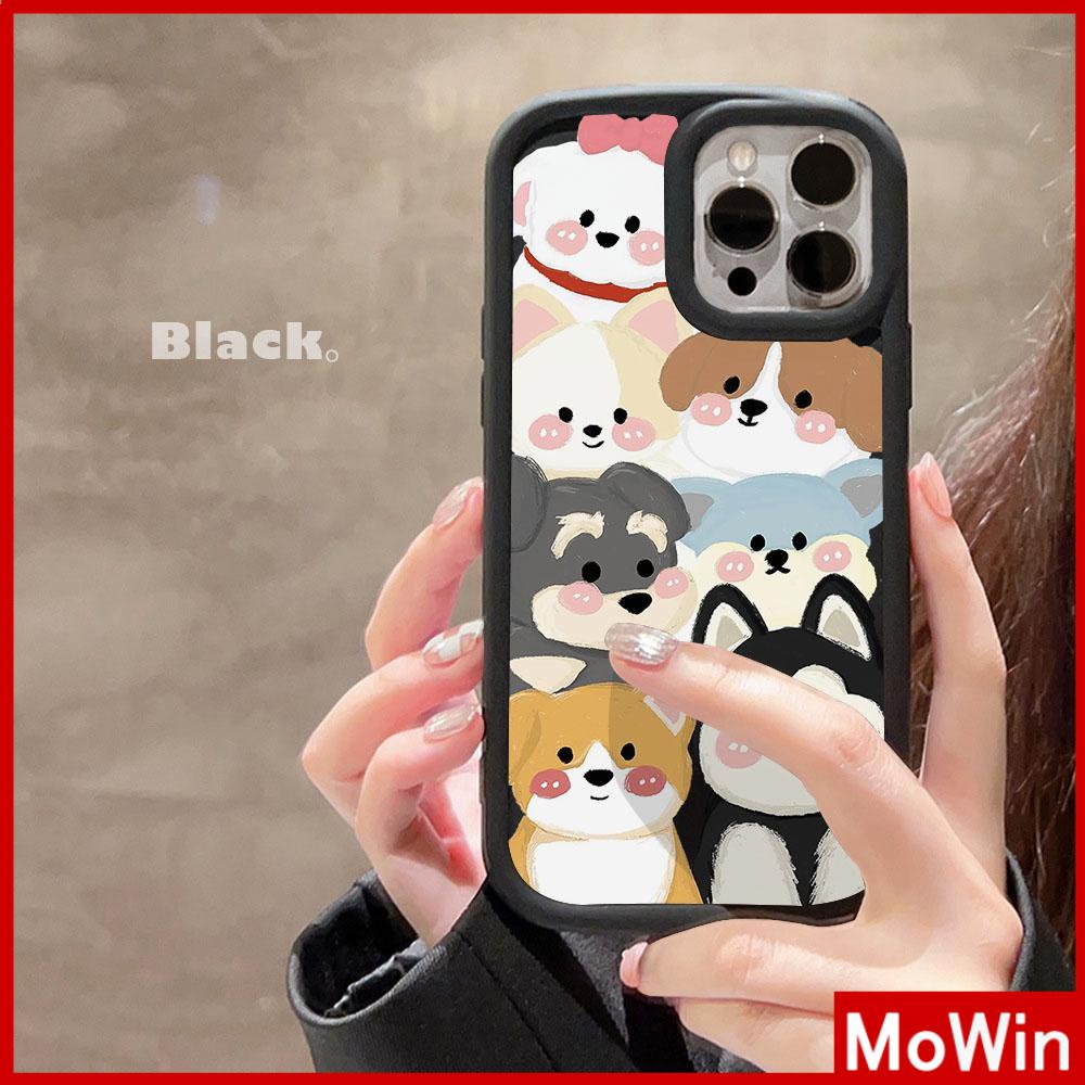 For iPhone 14 Pro Max iPhone Case Matte TPU Soft Case Black Beige Shockproof Protection Camera Cute Animal Dog Compatible with iPhone 13 Pro max 12 Pro Max 11 xr xs max 7Plus