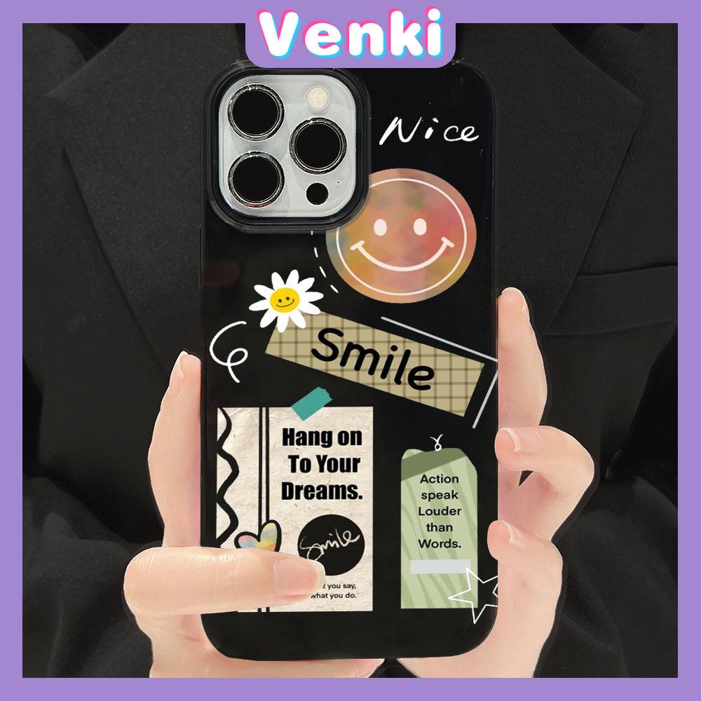 Case for iPhone 11 Soft TPU Glossy Black Candy Case Creative Collage Stickers Camera Protection Shockproof For iPhone 14 13 12 11 Pro Max 7 8 Plus X XR