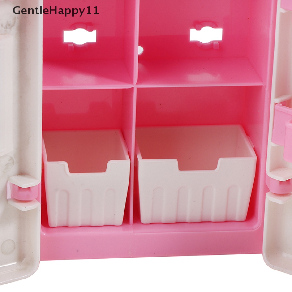 Gentlehappy1per12rumah Boneka Miniatur Dapur Kulkas Plastik Untuk Aksesoris Ruang Tamu id