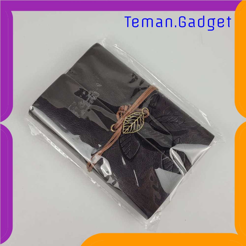 TG - ATK PHANTACI Buku Catatan Binder Kulit Retro Leaf Kertas B7 - BSD666
