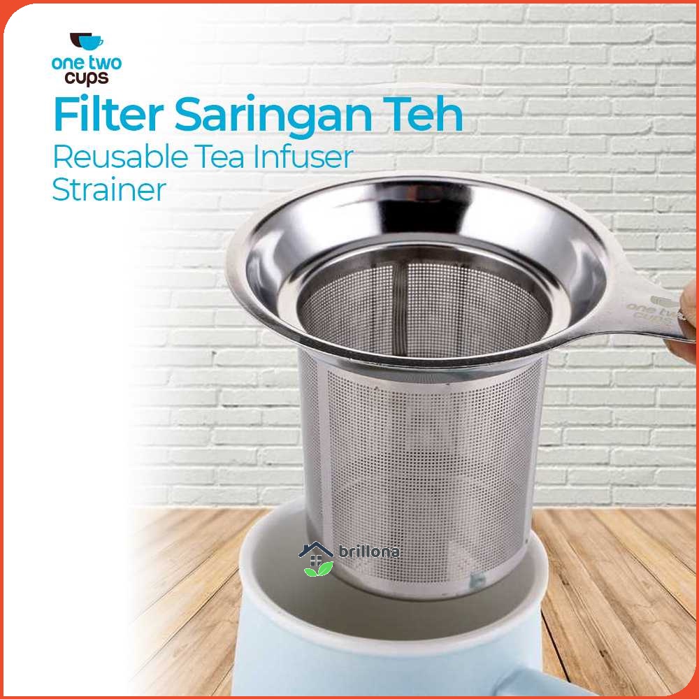 One Two Cups Filter Saringan Teh Reusable Tea Infuser Strainer - WLC367