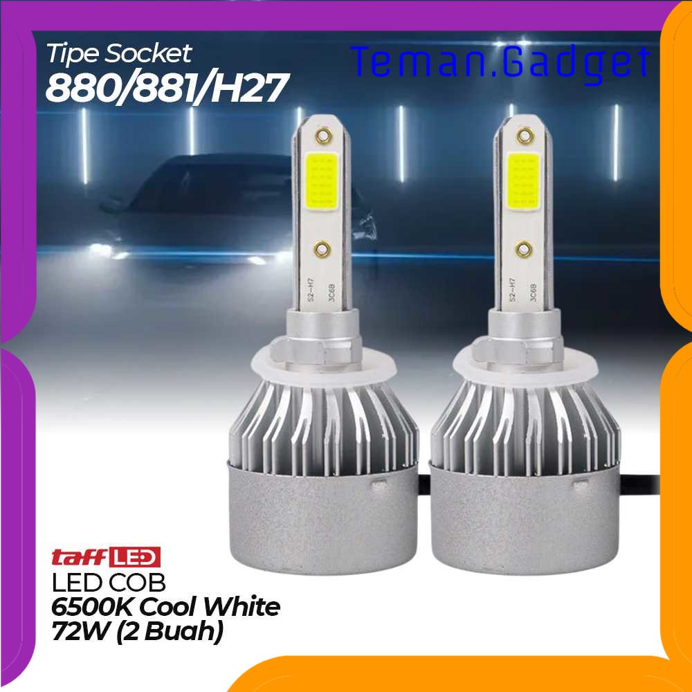 TD - OTO TaffLED Lampu Depan Mobil LED COB Headlamp 8000LM Cool White 2 PCS - S2