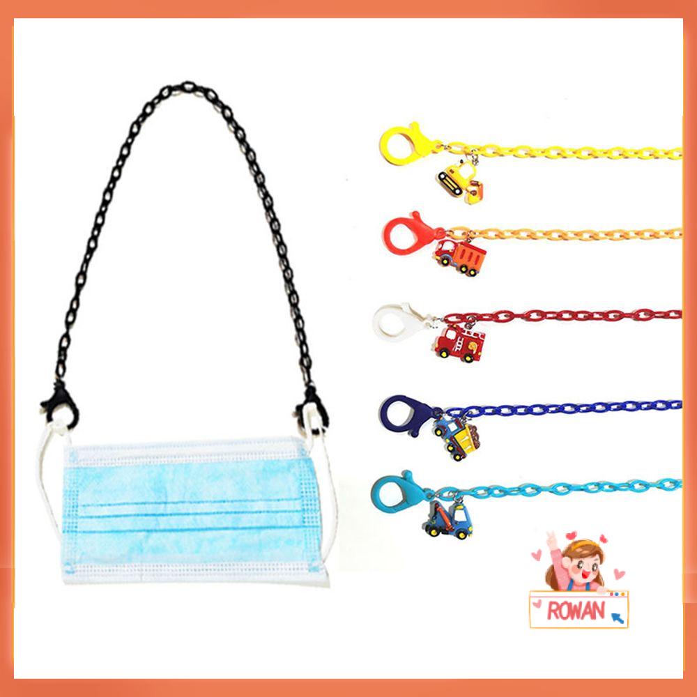 R-flower Face Cover Chain Multicolor Kartun Tutul Sapi Api Truk Rantai Akrilik Rantai Kacamata