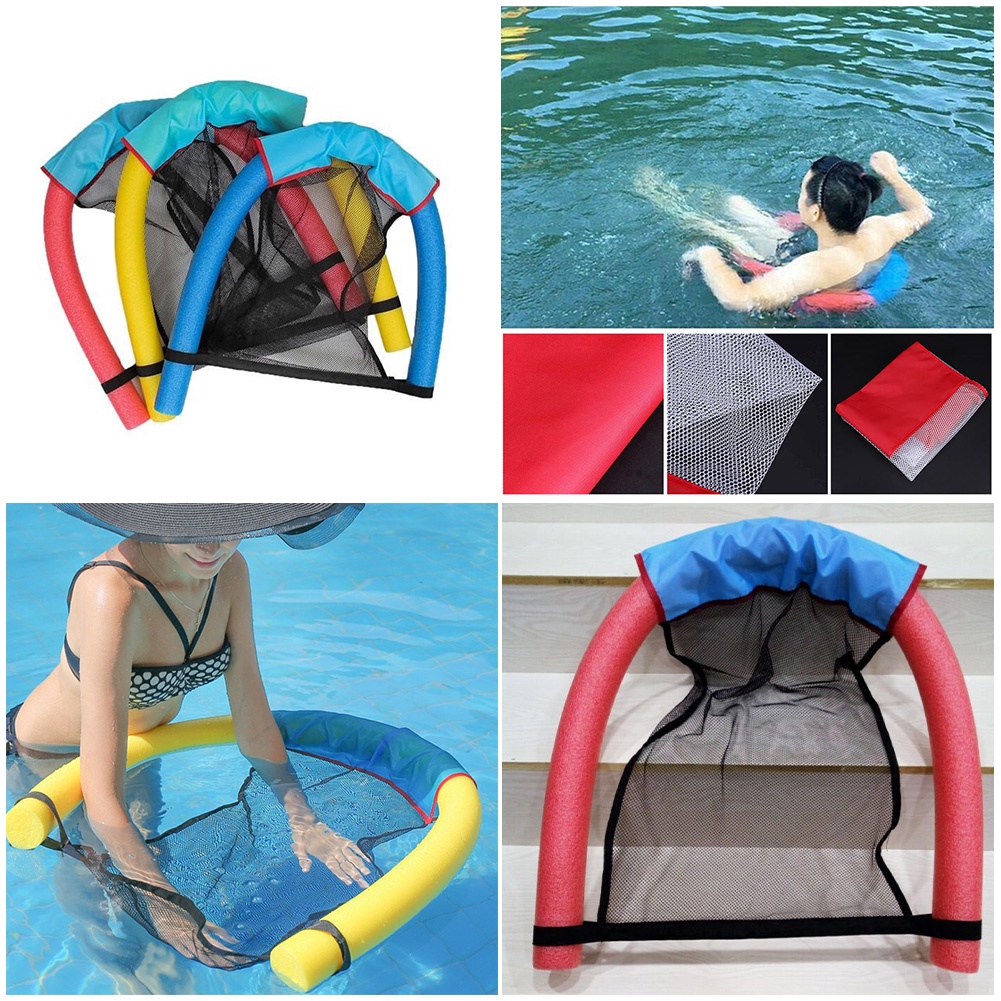 New Foldable Pool Floating Chair Kursi Kolam Renang Kursi Portable Bikin Dewasa Anak Santai Aksesoris Renang