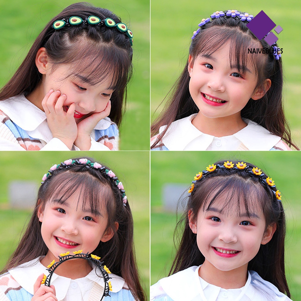 &lt; Naiveblues &gt; Karet Rambut Indah Gaya Korea Bunga Anak-Anak Head Band Pesta