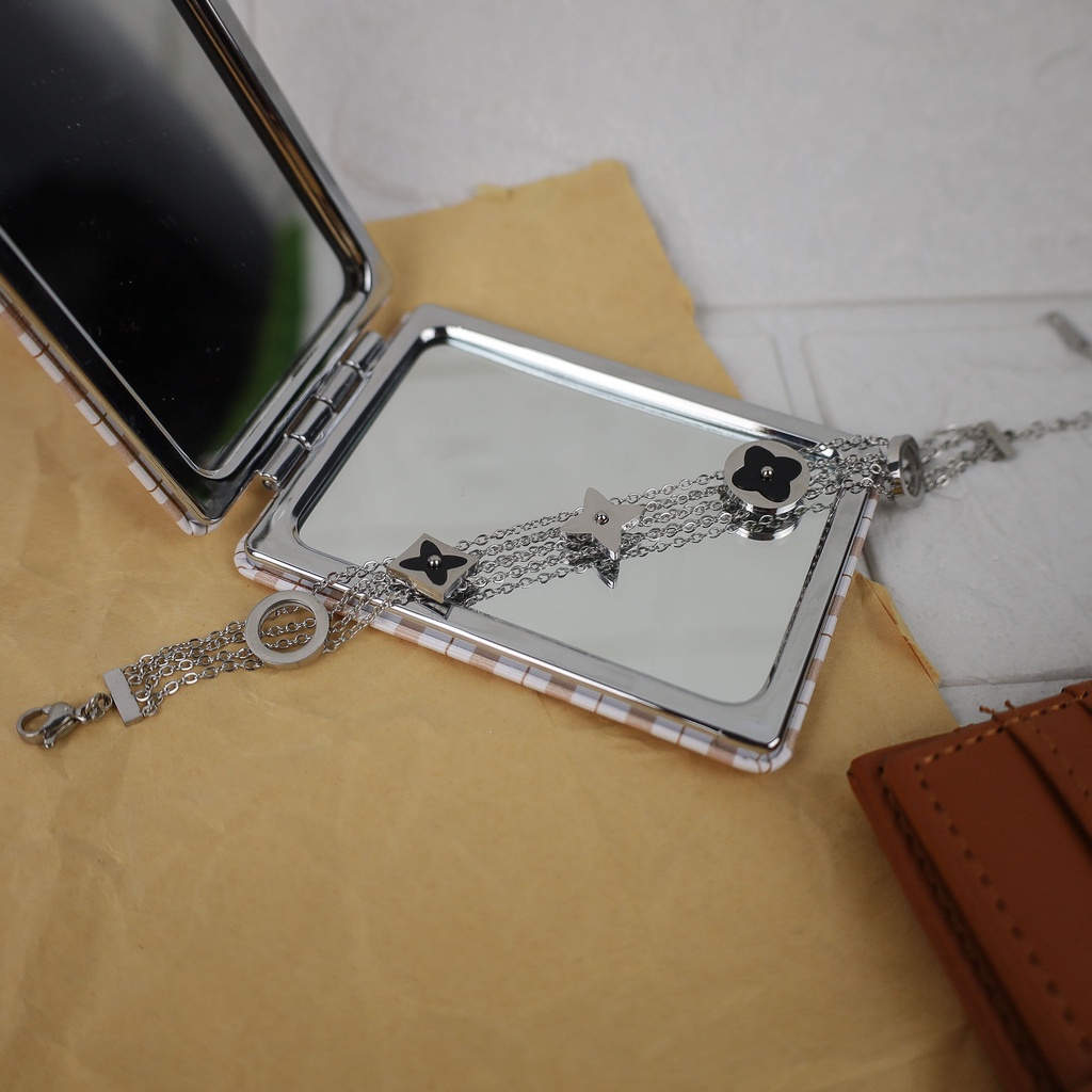 GROSIR Gelang tangan L  V titanium stainless steel 316L import berkualitas anti karat bisa bayar di tempat COD