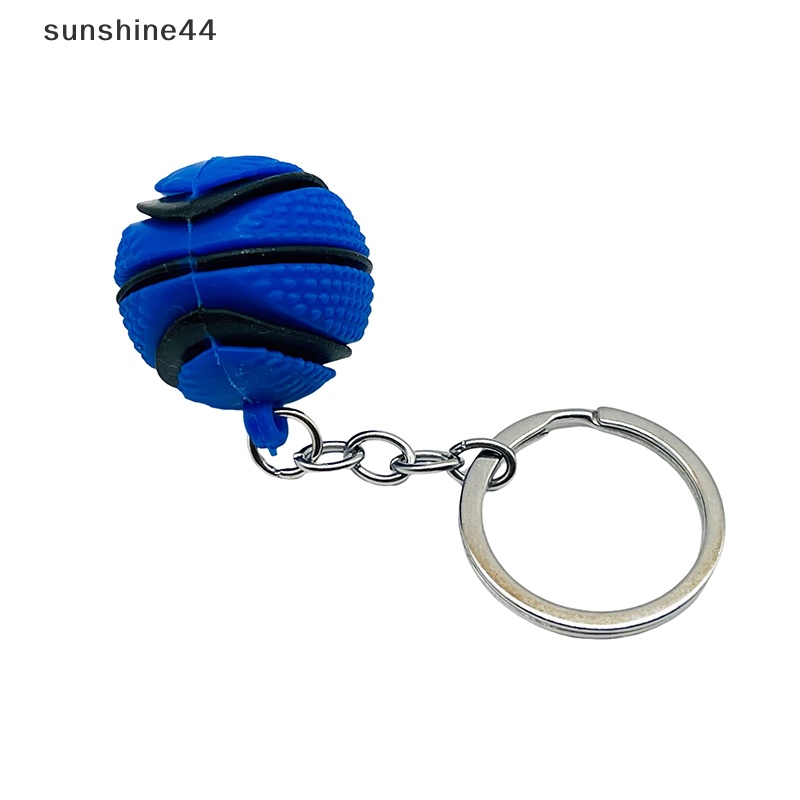 Sunshine Fashion PVC Basket Gantungan Kunci Ornamen Bisnis Basket Hadiah Sport Keyring ID