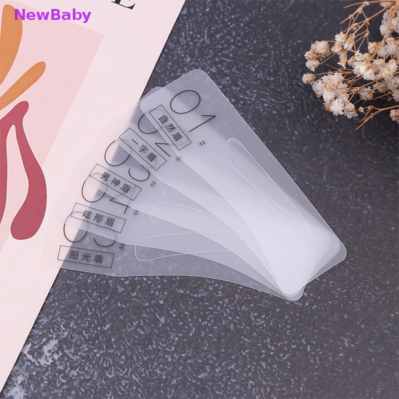 Newbaby 5Pcs Pria Pembentuk Alis Membentuk Stensil Grooming Pesona Kartu Alis Template Makeup ID