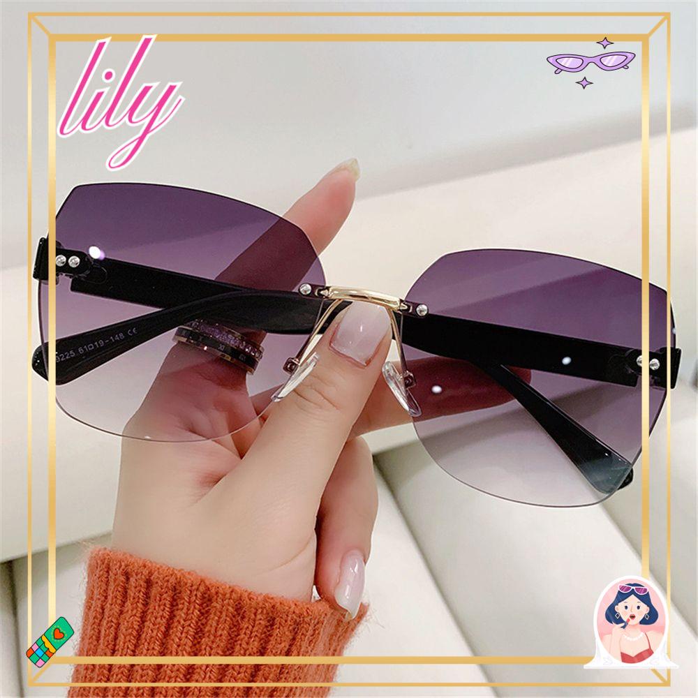 Lily Kacamata Hitam Tanpa Bingkai2022Kacamata Wanita Baru Kacamata Vintage Wanita Shades