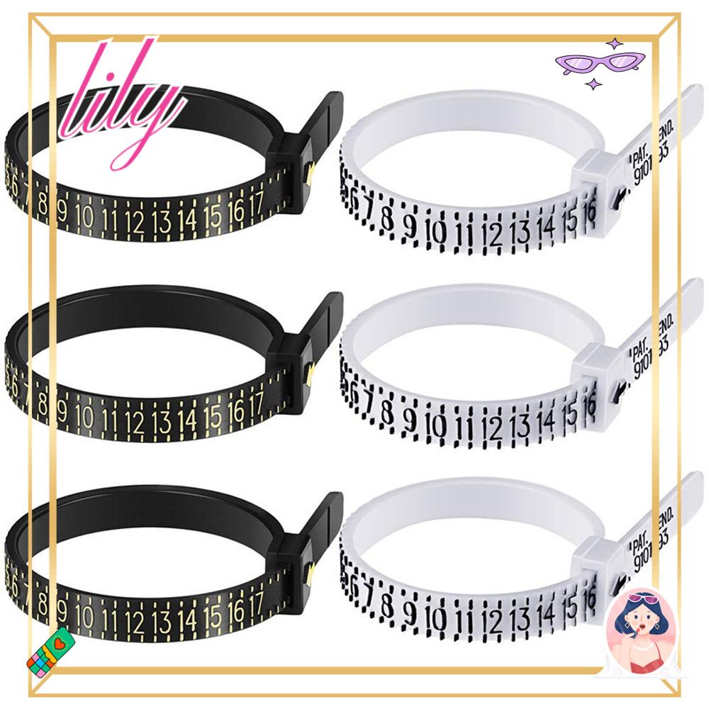 Lily Ring Sizer Ukur Ukuran Pria Dan Wanita A-Z British/Amerika Putih/Hitam Tester Asli