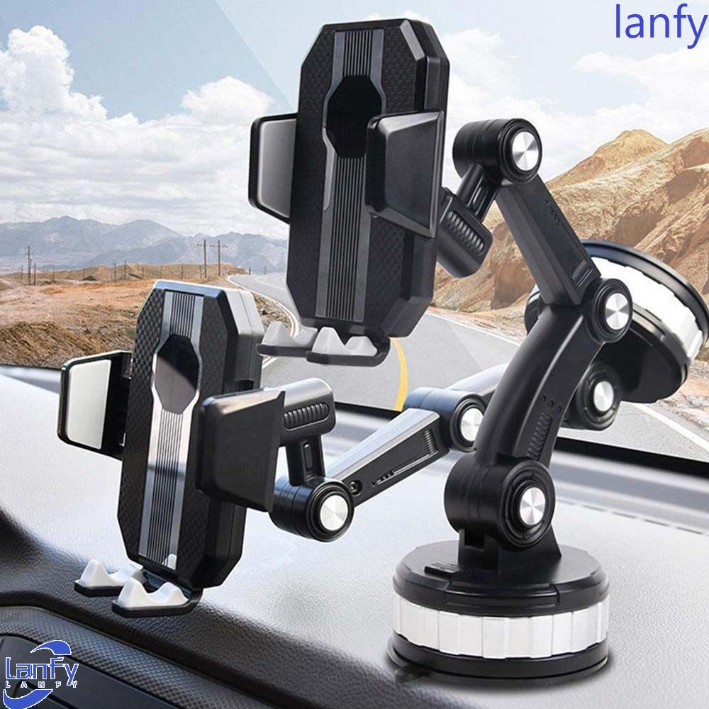 Lanfy Dudukan Hp Mobil ABS Besar Truk Braket Handphone Mobil Bracket Handphone Stand Besar Suction Cup Car Center Console Phone Stand