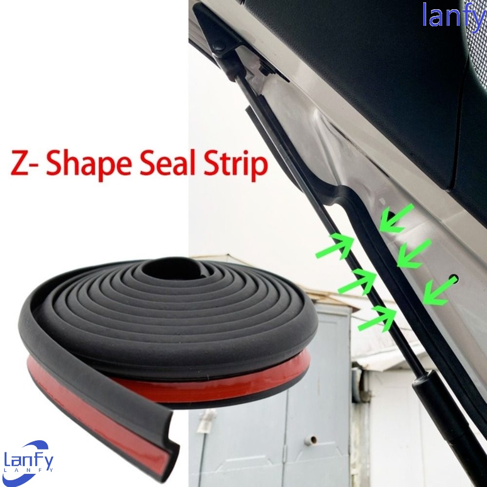 Lanfy Strip Segel Pintu Mobil Kedap Suara Perekat Diri D Z P Type Z shaped Trim Anti Debu Aksesoris Interior Mobil Weatherstrip