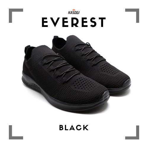 Sepatu Kasogi Sekolah Kerja Kuliah Santai slip on Pria Wanita Everest - Abu-abu, 38