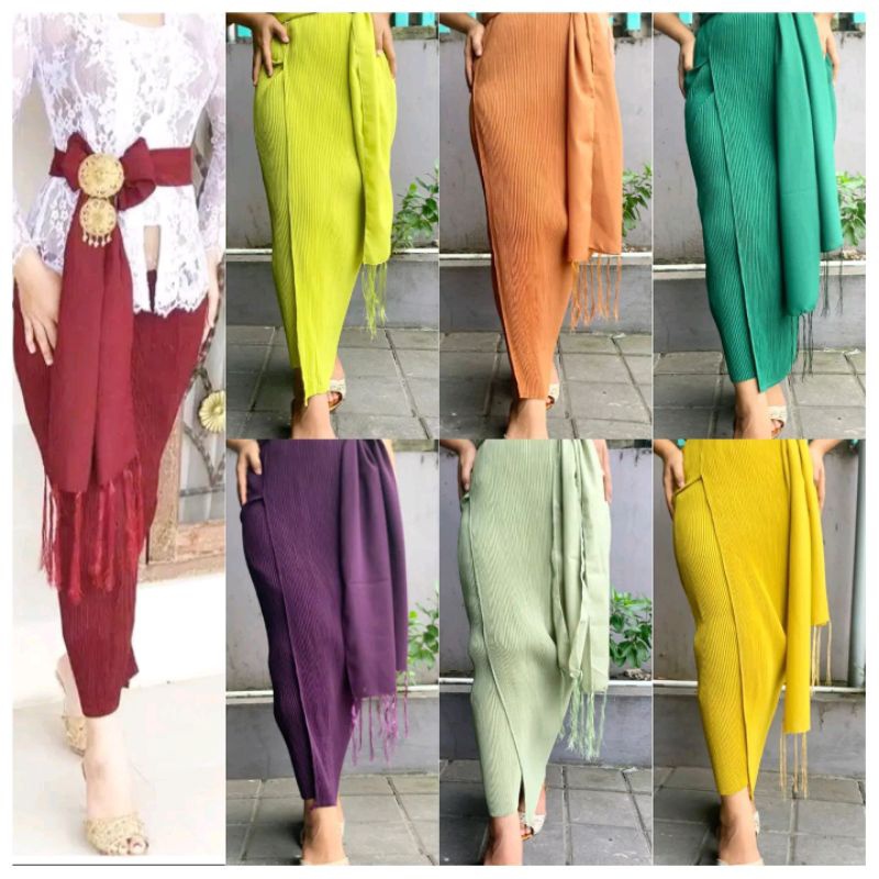 KAMEN PLISKET POLOS + SELENDANG / KAMEN BALI