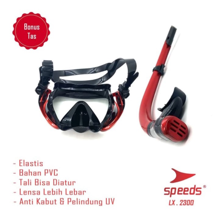 Set Alat Selam Snorkling Diving Scuba Snorkle Tas PVC LX 017-2300