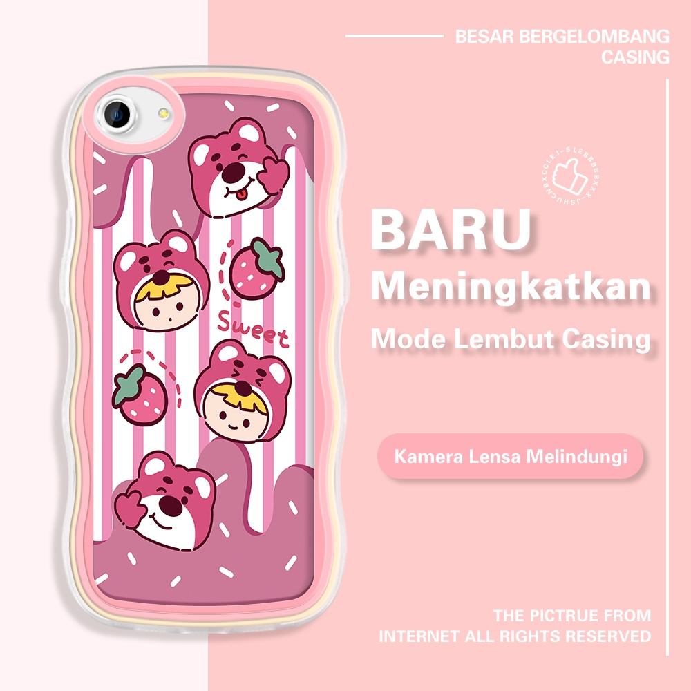 Casing Ponsel Untuk OPPO F1S F3 F5 F5 Plus F5Youth Mode Lembut Bergelombang Softcase Lotso Bear Taha