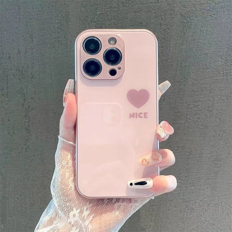 IPHONE Casing Ponsel Desain Hati Single Sisi Bagus Kompatibel Dengan Iphone12 13 14 11 Pro Max X Xs Max Xr Ffdcr