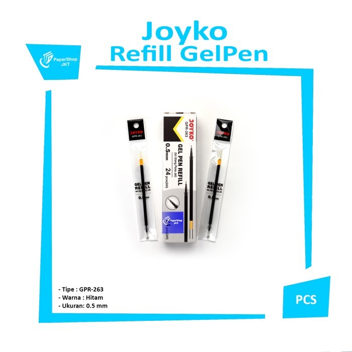 

JOYKO - Refill Gel Pen GPR-263 For JK-100NT 0.5mm Hitam - Pcs