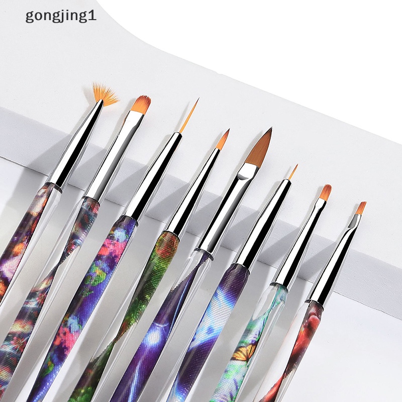 Ggg 1Pc Kuku Ukir Gambar Kuas Garis Kuku UV Gel Brush Pen DIY Art Tool ID