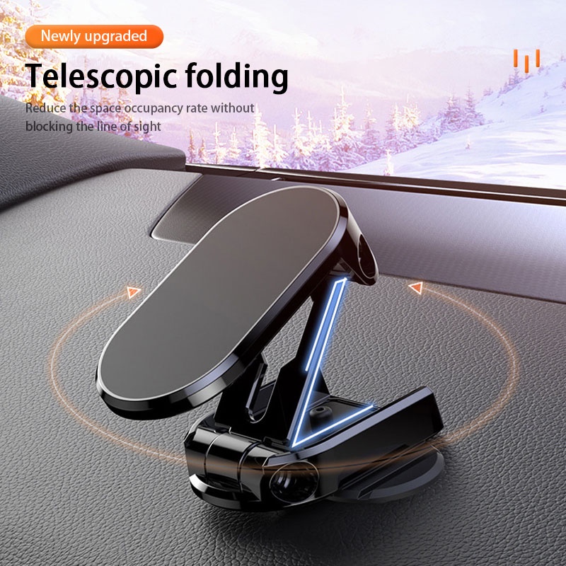 Car Phone Holder 360 Rotatable Magnetic Magnet Smartphone Dudukan Telepon Magnetik Dudukan Telepon Mobil Mount 360 ° Rotasi Bingkai Navigasi Disesuaikan Dukungan Ponsel