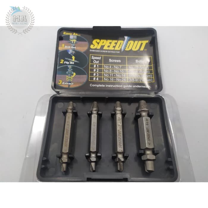 Alat Pembuka Baut Rusak SpeedOut Extractor Broken Striped Screw