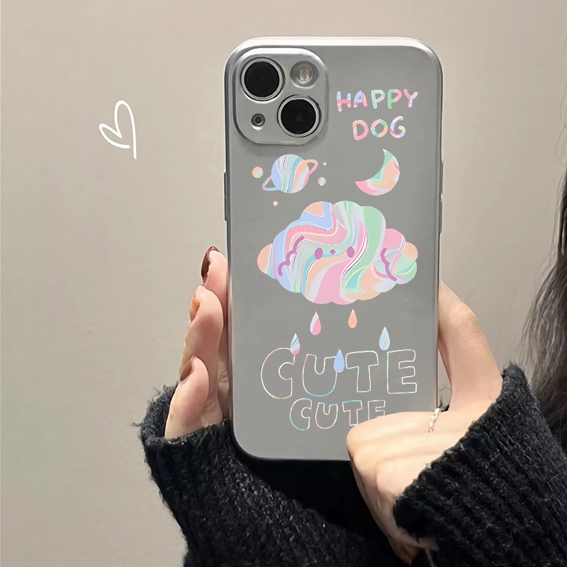 IPHONE Casing Ponsel Lembut Lucu Kompatibel Untuk Iphone11 14 13 12 Pro XS Max Casing XR X8 7 6S Plus Mini Electroplate TPU Silikon Shockproof Cover
