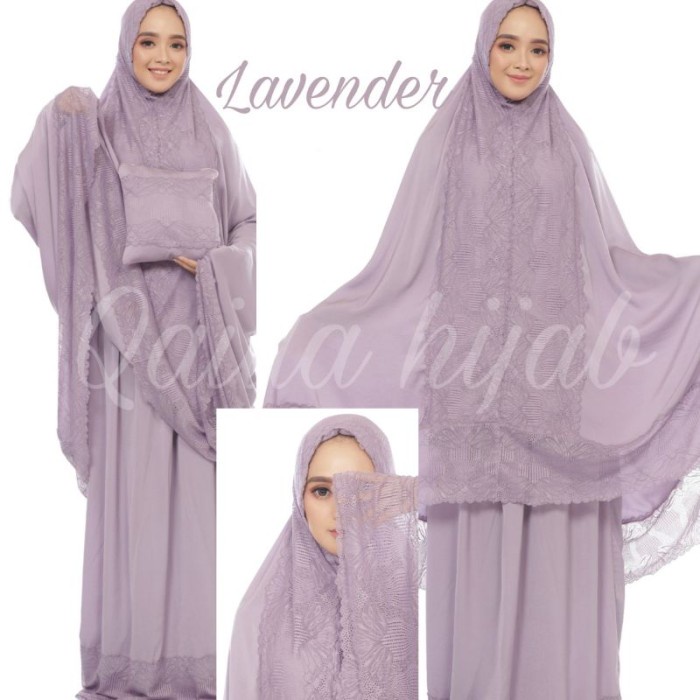 Mukena Zara Silk  WARNA TERLENGKAP Renda Mewah - lavender