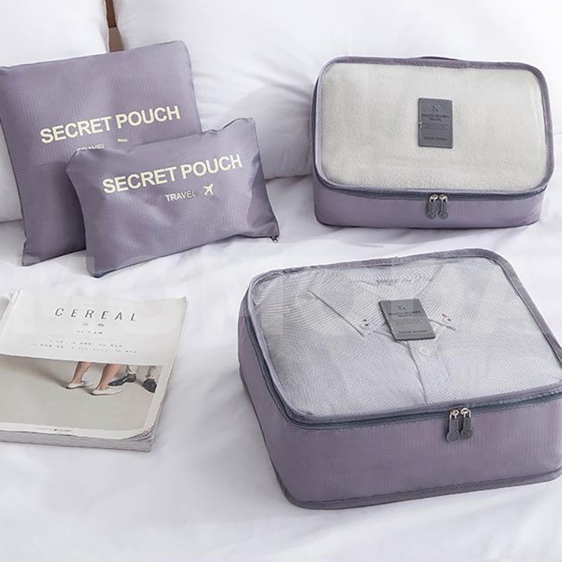 Tas Travel Organizer Storage Bag Luggage Bag Tas Dalam Koper 7in1 Set 7Pcs SET Travel Luggage Organizer Packing Cubes Set Storage Bag Waterproof Laundry Bag Traveling Accessories