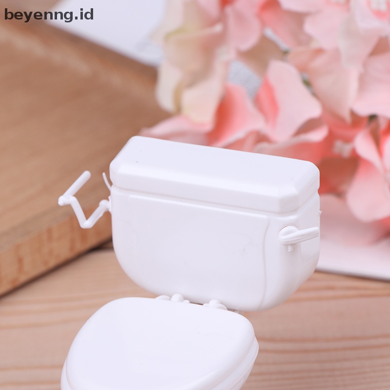 Beyen Furniture Rumah Boneka Vintage Kamar Mandi Toilet Miniatur Mainan Boneka Aksesoris ID