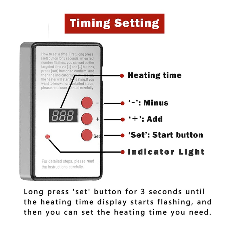 Pemanas Air Celup, Pemanas Ember Elektrik Dengan Timer Auto Shut Off Hot Tub Heater Untuk Rumah Musim Dingin