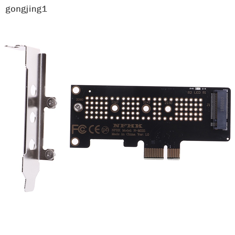 Ggg NVMe PCIe M.2 NGFF SSD to PCIe x1 adapter card Kartu PCIe x1 to M.2 Dengan bracket ID