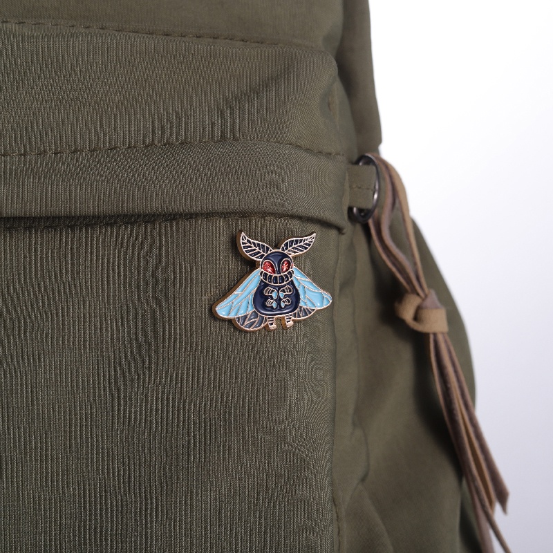 Kartun Mothman Enamel Pin Ngengat Serangga Lencana Bros DIY Ransel Kerah Lapel Pin Perhiasan Hadiah Aksesoris Untuk Teman