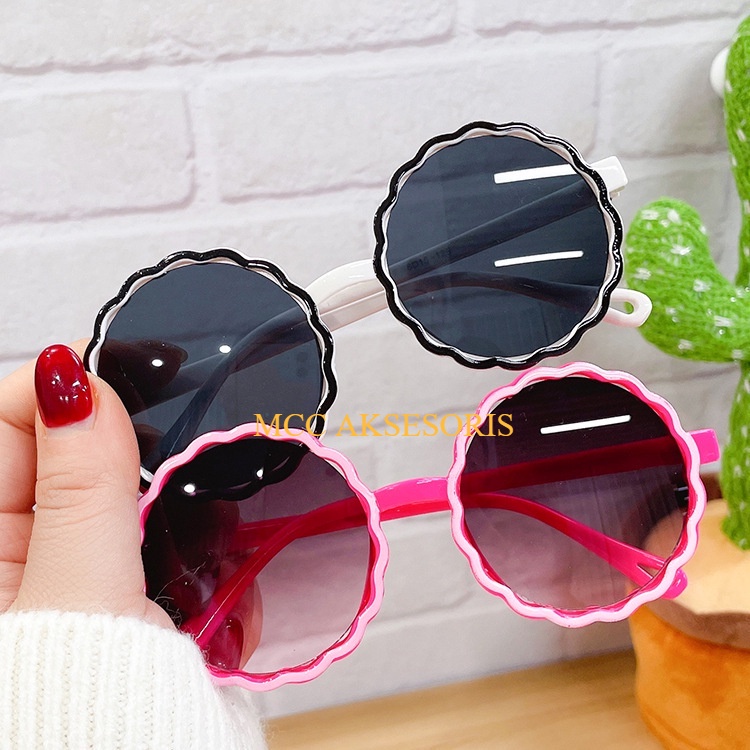 Kacamata Anak 6623 Kaca Mata Hitam Anak Model Bulat Gelombang High Quality Kids Sunglasses Kaca Mata Murah Import