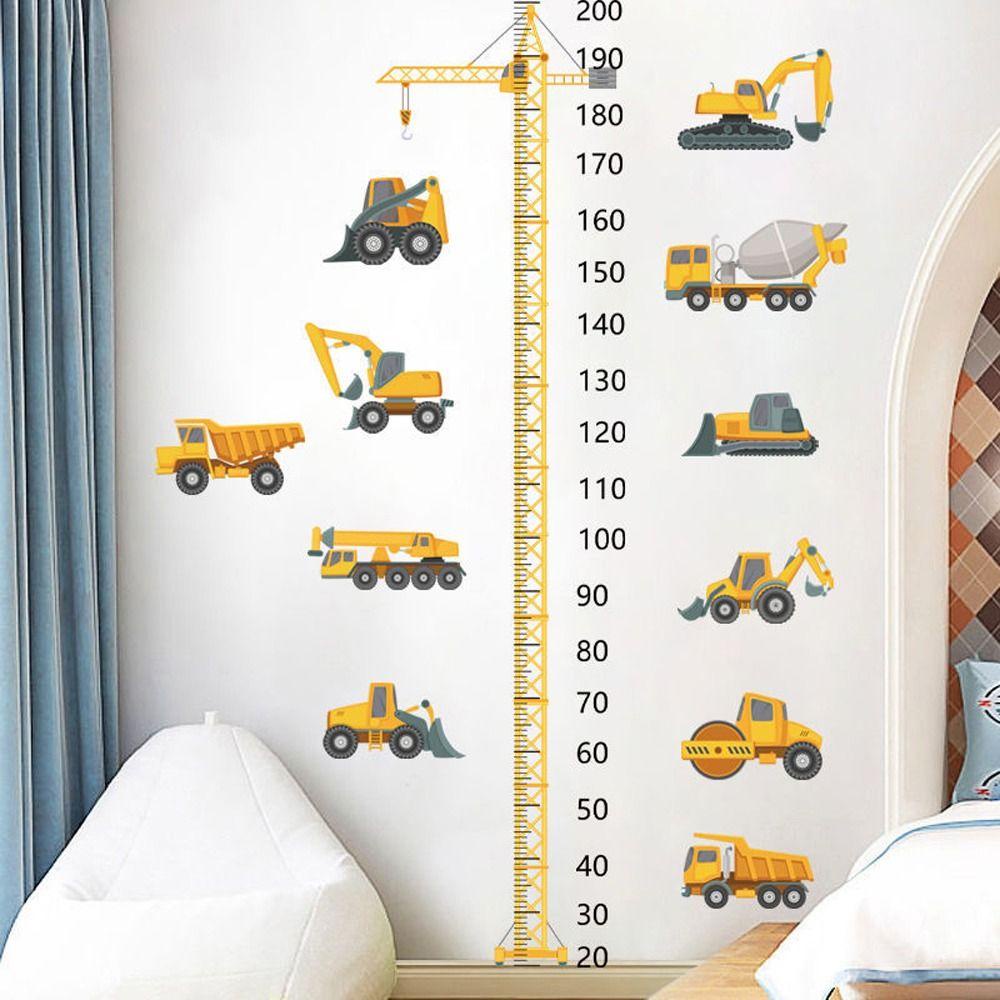 Needway Pengukur Tinggi Badan Stiker Dinding Berguna Indah Kendaraan Tk Stiker Dinding Tower Crane Baby Nursery Wall Decals