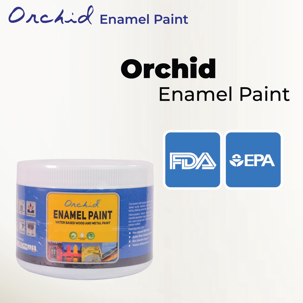 Cat Kayu Besi Waterbased Anti Karat Warna Solid Orchid Enamel Paint Pelarut Air