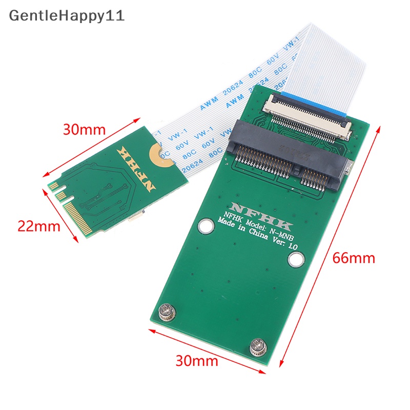 Gentlehappy Mini PCIe WiFi card to A+E E key M.2 WiFi network card adapter Kabel Ekstensi id