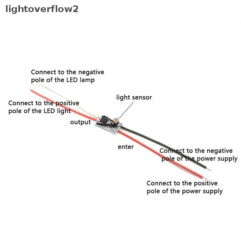 [lightoverflow2] Saklar Sensor Cahaya Hanya Bekerja Saat Malam Otomatis Auto on Off Photocell Saklar Lampu Jalan DC 3.7V 5V 12V 24V 5A [ID]