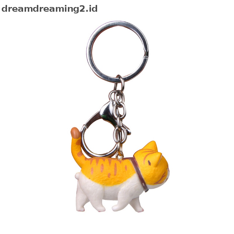 (drea) New Lovely Cat Kitten Keychain Keyring Handbag Liontin Ornamen Hadiah Mainan Anak//